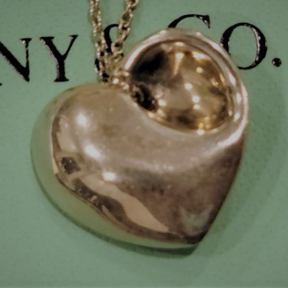 Tiffany & Co. Sterling Silver Folded Heart Necklace - Picture 4 of 5